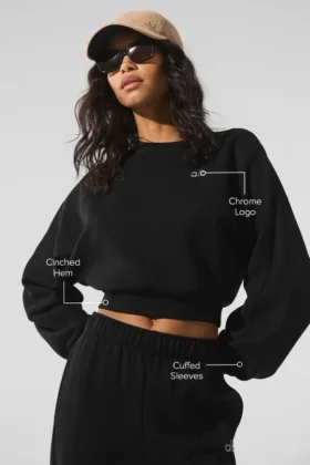 Maglione a girocollo Accolade corto – Nero