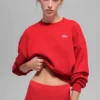 Maglione a girocollo Accolade corto - Rosso brillante