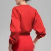 Maglione a girocollo Accolade corto - Rosso brillante