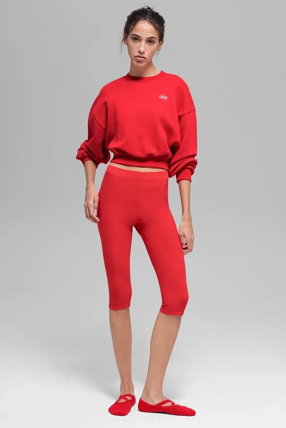 Maglione a girocollo Accolade corto - Rosso brillante