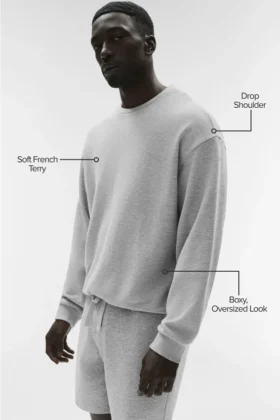 Maglione a girocollo Chill – Grigio melange atletico