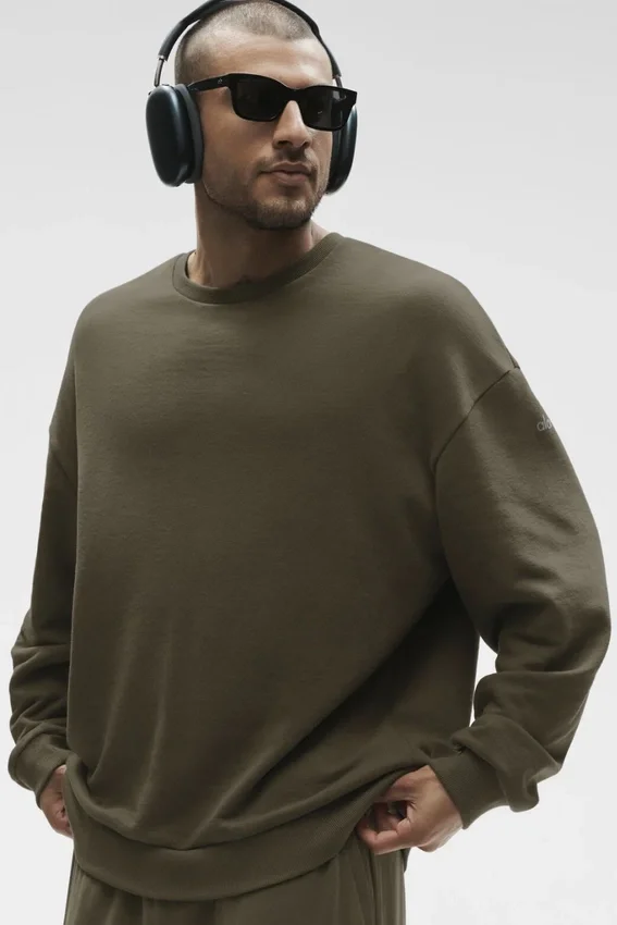 Maglione a girocollo Chill - Verde olivo
