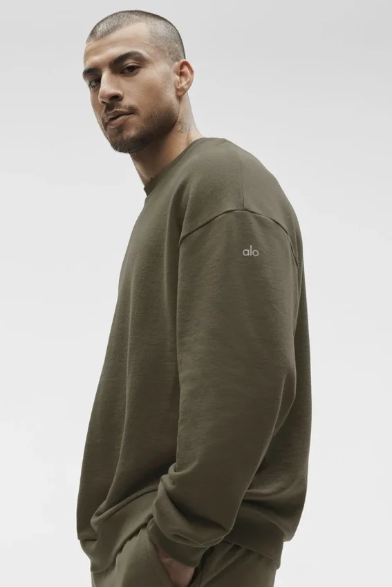 Maglione a girocollo Chill - Verde olivo
