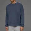 Maglione a girocollo in maglia a coste Domain - Bluestone