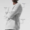 Maglione a girocollo in maglia a coste Domain - Grigio melange sportivo