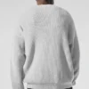 Maglione a girocollo in maglia a coste Domain - Grigio melange sportivo