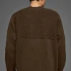 Maglione a girocollo in maglia a coste Domain Shift - Espresso
