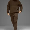 Maglione a girocollo in maglia a coste Domain Shift - Espresso
