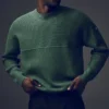 Maglione a girocollo in maglia a coste Domain Shift - Verde trifoglio