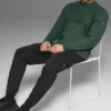 Maglione a girocollo in maglia a coste Domain Shift - Verde trifoglio