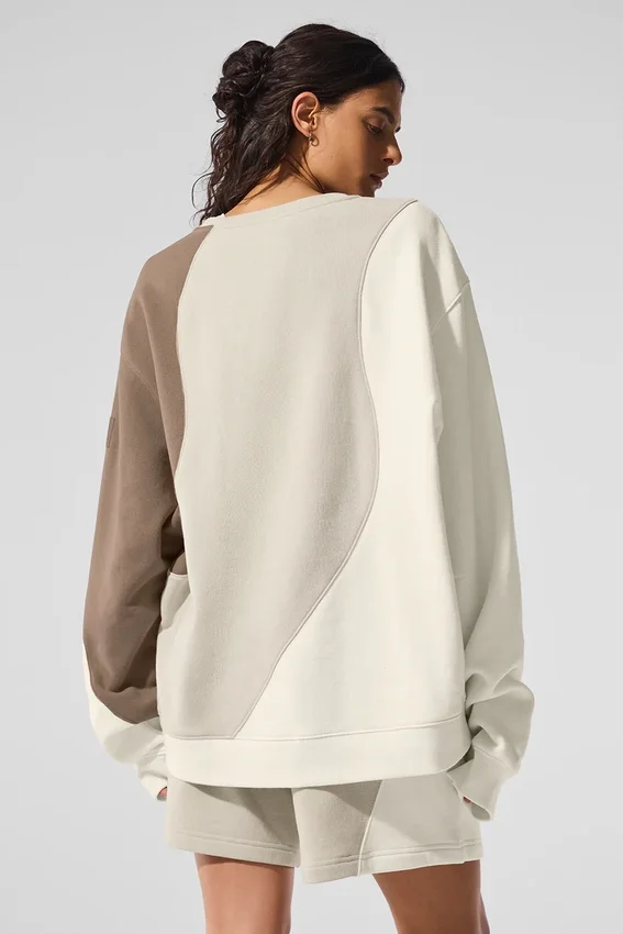 Maglione a girocollo Make Waves - Avorio/Ossa/Ghiaia