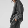 Maglione a girocollo Make Waves - Grigio melange scuro sfumato