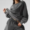 Maglione a girocollo Make Waves - Grigio melange scuro sfumato