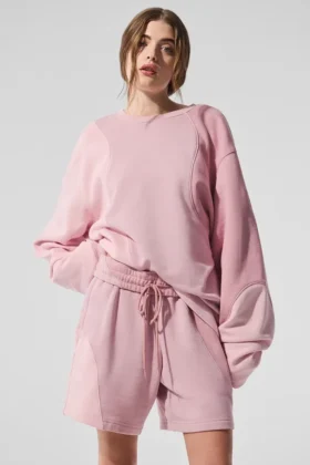 Maglione a girocollo Make Waves - Rosa tramonto sfumato