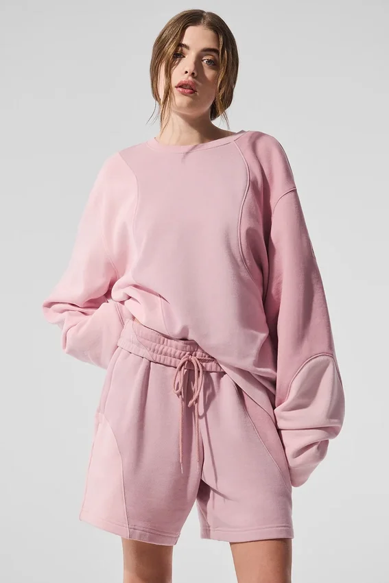 Maglione a girocollo Make Waves - Rosa tramonto sfumato