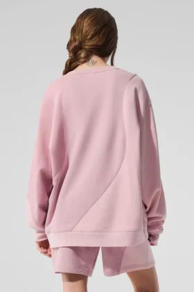 Maglione a girocollo Make Waves – Rosa tramonto sfumato
