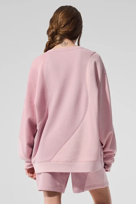 Maglione a girocollo Make Waves - Rosa tramonto sfumato