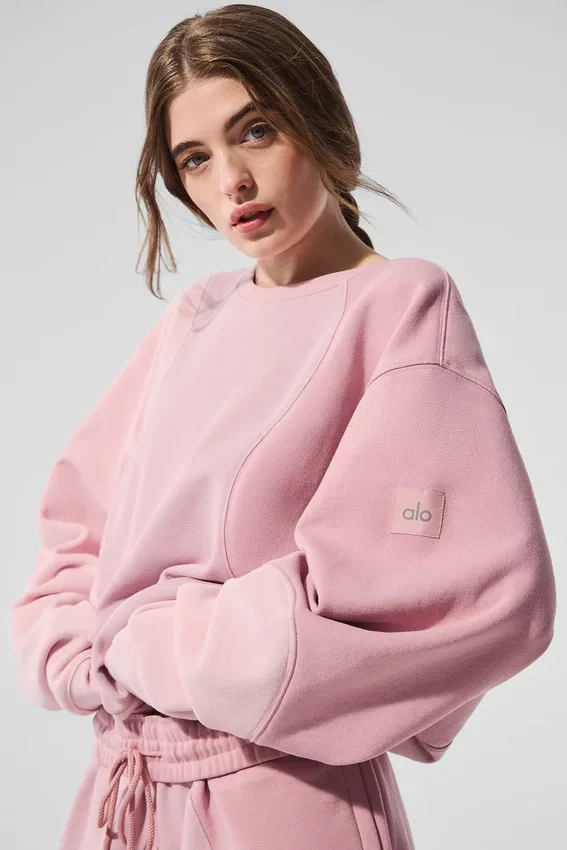 Maglione a girocollo Make Waves - Rosa tramonto sfumato
