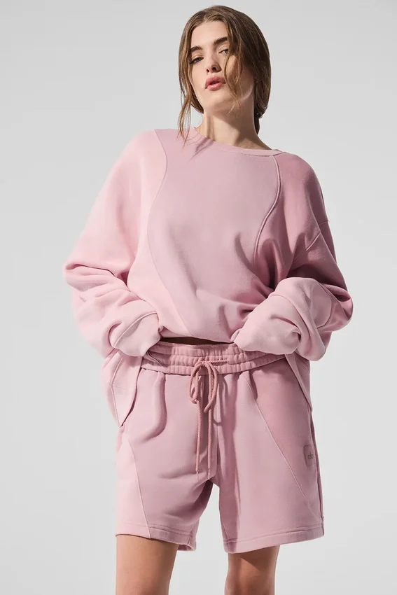 Maglione a girocollo Make Waves - Rosa tramonto sfumato