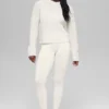 Maglione a girocollo Noble in lana e cashmere a coste - Avorio