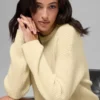 Maglione a girocollo Noble in lana e cashmere a coste - Giallo candela
