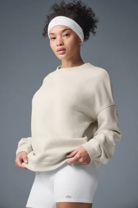 Maglione a girocollo pesante Renown - Colore osso