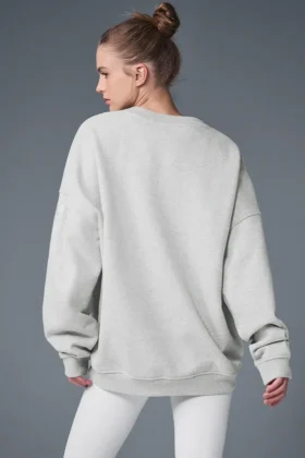 Maglione a girocollo pesante Renown – Grigio melange atletico