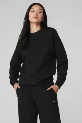 Maglione a girocollo pesante Renown - Nero