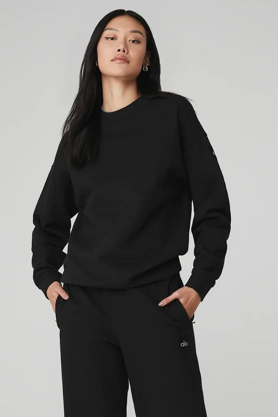 Maglione a girocollo pesante Renown - Nero