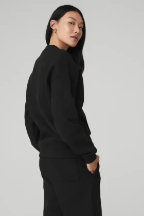 Maglione a girocollo pesante Renown – Nero