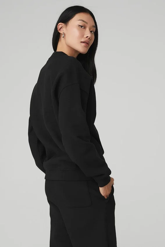 Maglione a girocollo pesante Renown - Nero