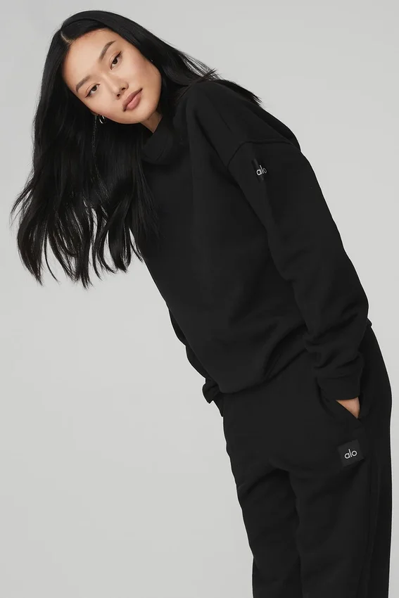 Maglione a girocollo pesante Renown - Nero