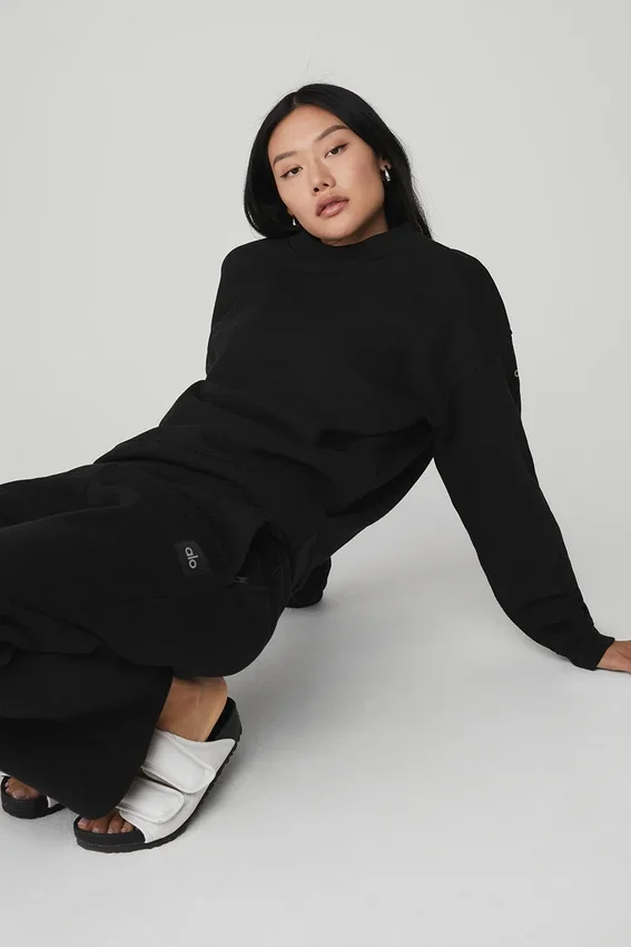 Maglione a girocollo pesante Renown - Nero