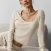 Maglione a maglia Unwind a maniche lunghe - Avena melange