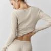 Maglione a maglia Unwind a maniche lunghe - Avena melange
