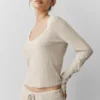 Maglione a maglia Unwind a maniche lunghe - Avena melange