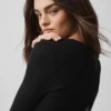 Maglione a maglia Unwind a maniche lunghe - Nero