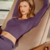 Maglione a maglia Unwind a maniche lunghe - Plum Kiss