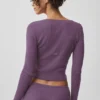 Maglione a maglia Unwind a maniche lunghe - Plum Kiss