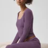 Maglione a maglia Unwind a maniche lunghe - Plum Kiss