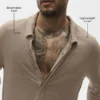 Maglione a maniche lunghe in jersey di lino Coastal - Gravel