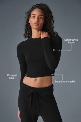 Maglione a maniche lunghe Snuggle Up – Nero