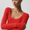 Maglione a maniche lunghe Unwind - Rosso brillante