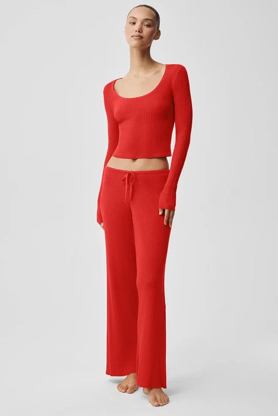 Maglione a maniche lunghe Unwind - Rosso brillante