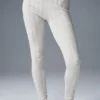 Maglione a punto traforato e High-Waist Leggings “Be Mine” - Grigio chiaro melange