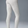 Maglione a punto traforato e High-Waist Leggings “Be Mine” - Grigio chiaro melange
