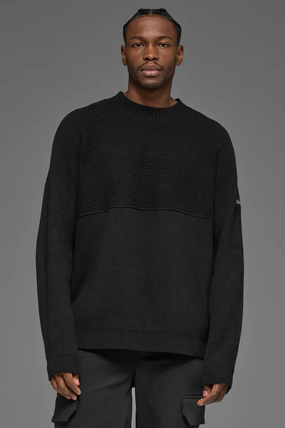 Maglione a righe Domain Shift - Nero