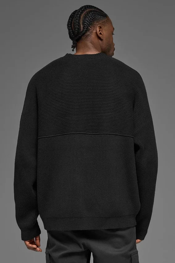 Maglione a righe Domain Shift - Nero