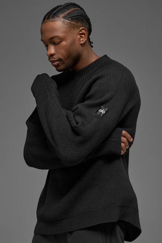 Maglione a righe Domain Shift - Nero