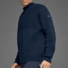 Maglione a zip da 1/4 in maglia a coste Domain Shift - Blu navy